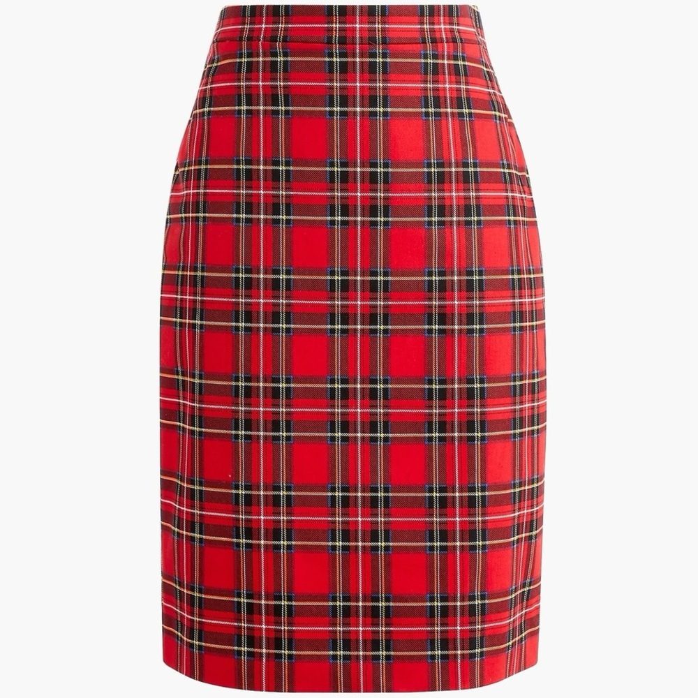Jcrew factory Plaid Red Skirt